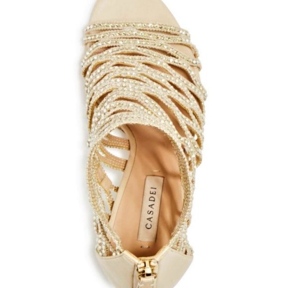 CASADEI Skin Duse Swarovski Crystal Cage Sandals - Picture 3 of 4
